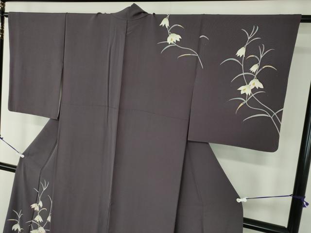 平和屋着物●本加賀友禅作家　藤村建雄　訪問着　草花文　正絹　逸品　DABD1425ps_2