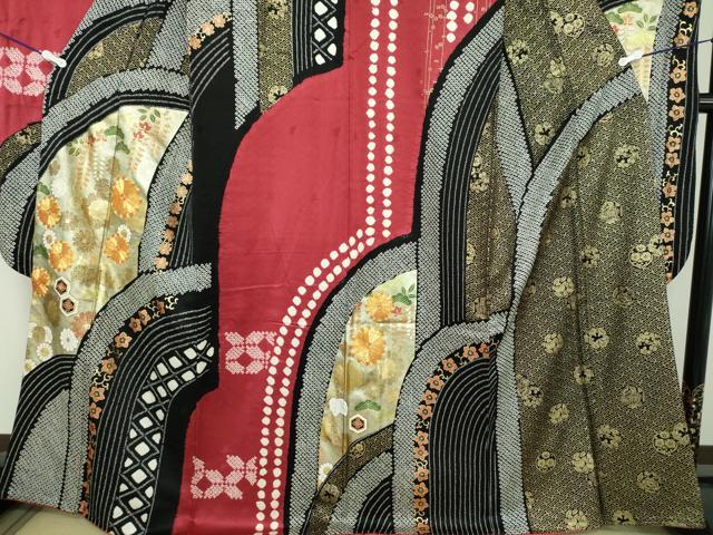 平和屋着物●豪華振袖　駒刺繍　絞り　吉祥花文　金彩　正絹　逸品　DABD1590ps_3