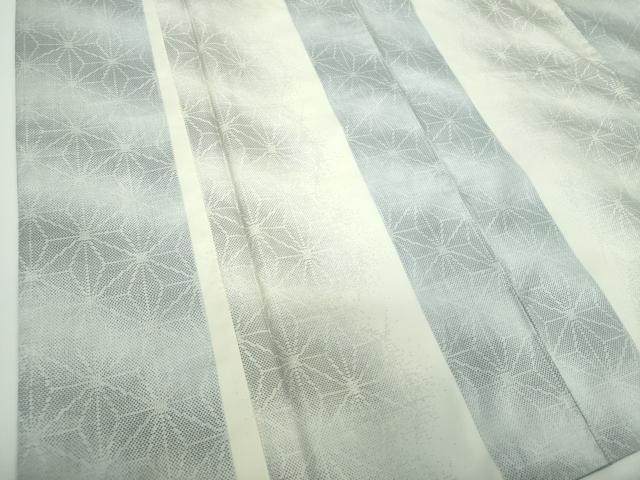 平和屋着物●都喜ヱ門　本場大島紬　白大島　9マルキ　麻の葉間道　藤絹織物謹製　正絹　逸品　DABD1618ps_3