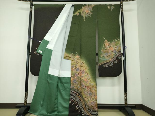 平和屋着物●豪華振袖　絞り　辻が花　暈し染め　金彩　金通し地　やまと誂製　正絹　逸品　DABD1620ps_1