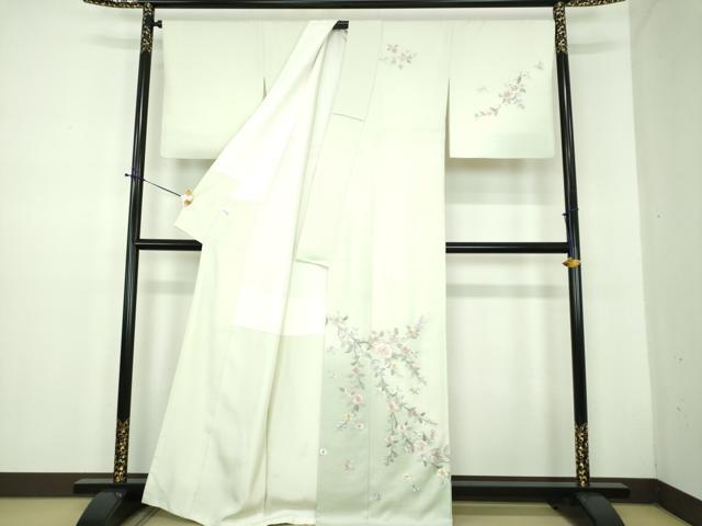 平和屋着物●訪問着　総刺繍　枝垂れ花　暈し染め　金糸　正絹　逸品　DABD1637ps_2