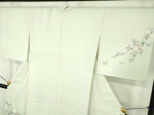 平和屋着物●訪問着　総刺繍　枝垂れ花　暈し染め　金糸　正絹　逸品　DABD1637ps_3