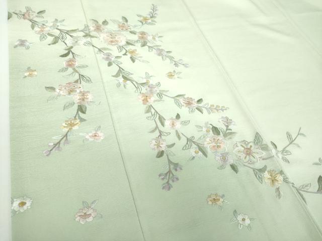 平和屋着物●訪問着　総刺繍　枝垂れ花　暈し染め　金糸　正絹　逸品　DABD1637ps_5