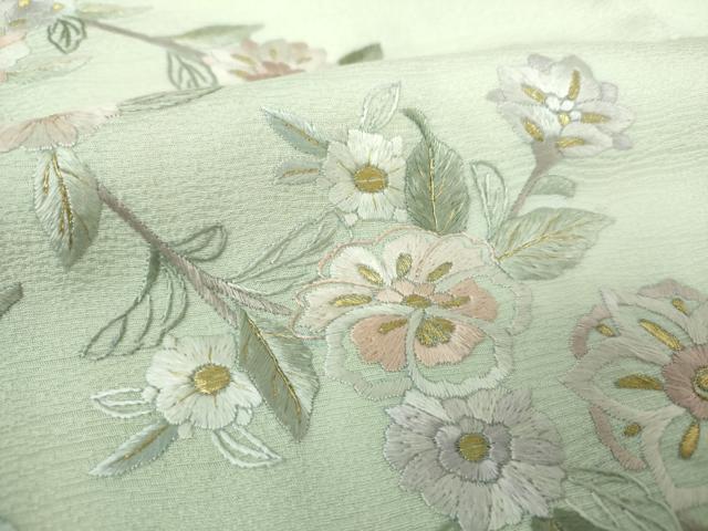 平和屋着物●訪問着　総刺繍　枝垂れ花　暈し染め　金糸　正絹　逸品　DABD1637ps_7
