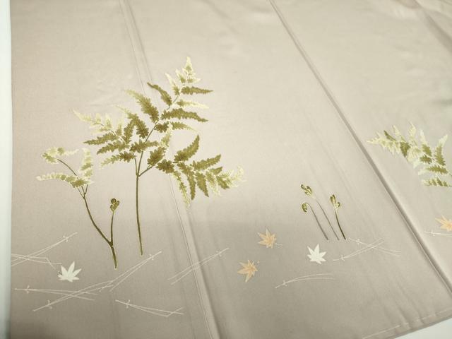 平和屋着物●中国三大刺繍　相良刺繍　色留袖　作家物　吹き寄せ文　蕨　正絹　逸品　DABD1685ps_3