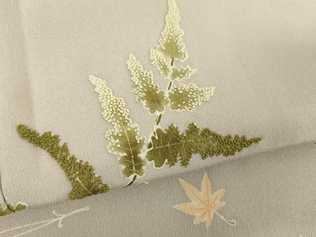 平和屋着物●中国三大刺繍　相良刺繍　色留袖　作家物　吹き寄せ文　蕨　正絹　逸品　DABD1685ps_5