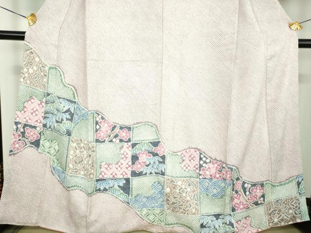 平和屋着物●名門　藤娘きぬたや・総絞り　訪問着　松竹梅　正絹　逸品　DABD1701ps_3