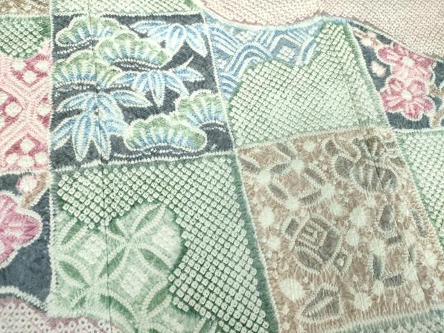 平和屋着物●名門　藤娘きぬたや・総絞り　訪問着　松竹梅　正絹　逸品　DABD1701ps_5