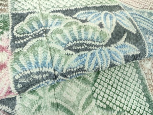 平和屋着物●名門　藤娘きぬたや・総絞り　訪問着　松竹梅　正絹　逸品　DABD1701ps_6