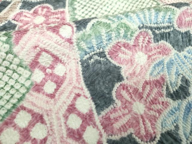 平和屋着物●名門　藤娘きぬたや・総絞り　訪問着　松竹梅　正絹　逸品　DABD1701ps_7