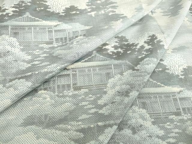 平和屋着物●都喜ヱ門　本場大島紬　白大島　9マルキ　総絣　樹林風景　さが美扱い　藤絹織物謹製　正絹　逸品　DABD1851ps