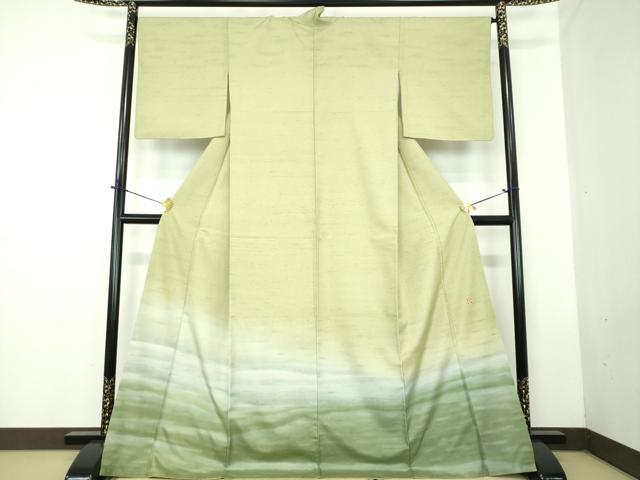 平和屋着物●石川県指定無形文化財　牛首紬　白山工房　手織り　訪問着　霞文　正絹　逸品　DABD1854ps 29,575円