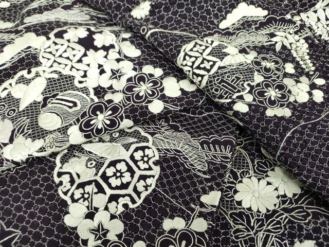 平和屋着物○最高級 中国三大刺繍 スワトウ刺繍 汕頭刺繍 総刺繍 訪問