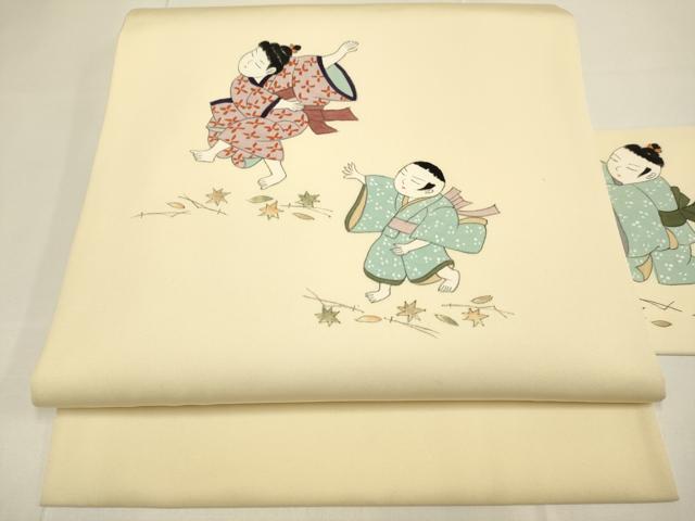 平和屋着物●西陣　織工房平井謹製　八寸名古屋帯　作家物　すくい織　瓢箪　金糸　証紙付き　正絹　逸品　CABE0374hy 平和屋着物○西陣 織工房平井謹製 八寸名古屋帯 作家物 すくい織 瓢箪