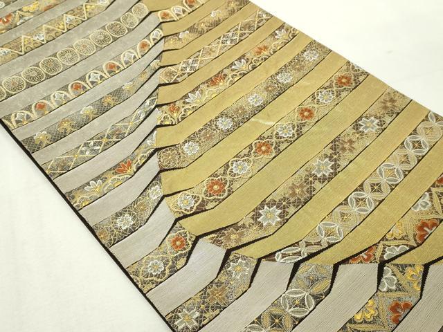 平和屋本店▼六通柄袋帯　渡来宝飾　金銀箔流水　正絹　24ｋ　逸品　DABD3195sf_1