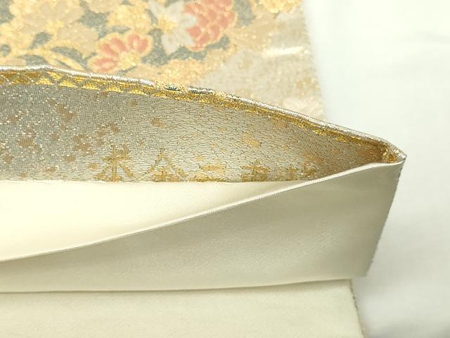 平和屋本店▼六通柄袋帯　重文彫金文　本金二重箔　正絹　24ｋ　逸品　DABD3203sf_5
