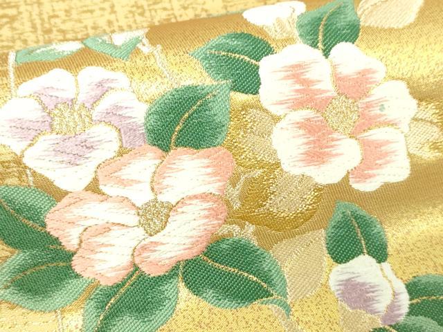 平和屋本店▼六通柄袋帯　唐織　地紙花鳥文　本金二重箔　正絹　24ｋ　逸品　DABD3383sf_3