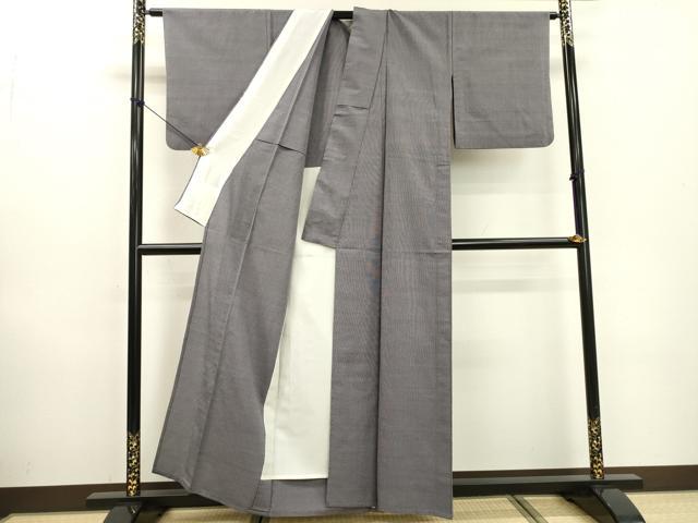 平和屋着物▽本塩沢　単衣　180亀甲　総詰め　正絹　逸品　DABD5912fe_2