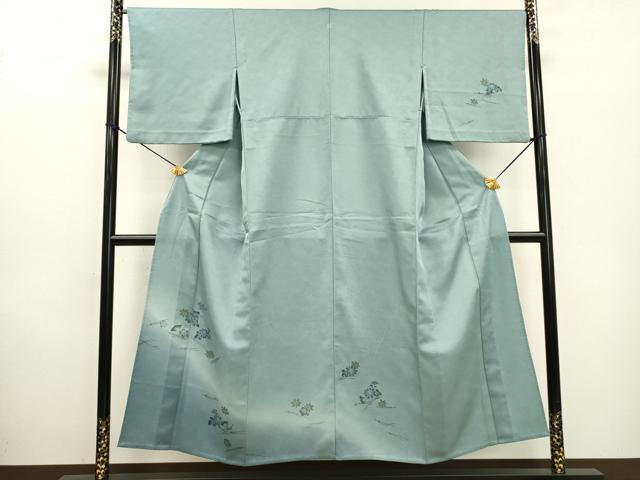 平和屋着物▽訪問着　単衣　手描き　吹き寄せ花文　暈し染　金彩　洗える着物　DABD5924fe