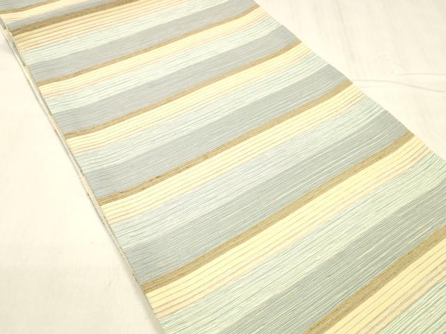 平和屋着物＊夏物　全通柄袋帯　モール織　横段文　上代28万　正絹　逸品　DABD6688cm 平和屋着物＊夏物 全通柄袋帯 モール織 横段文 上代28万 正絹 逸品