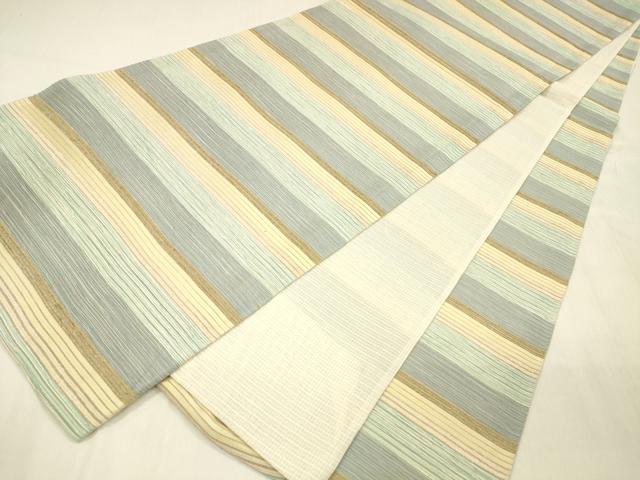 平和屋着物＊夏物 全通柄袋帯 モール織 横段文 上代28万 正絹 逸品