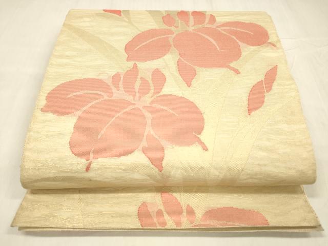 平和屋着物＊夏物　六通柄　本袋帯　杜若　金糸　正絹　逸品　DABD6989cm