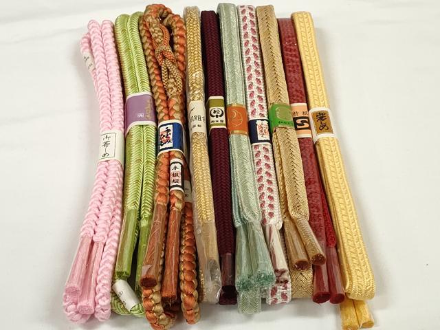 平和屋着物●和装小物　帯締め10本セット　礼装用　手組紐　組紐　奈良組　金糸　逸品　未使用　DABD7085zzz
