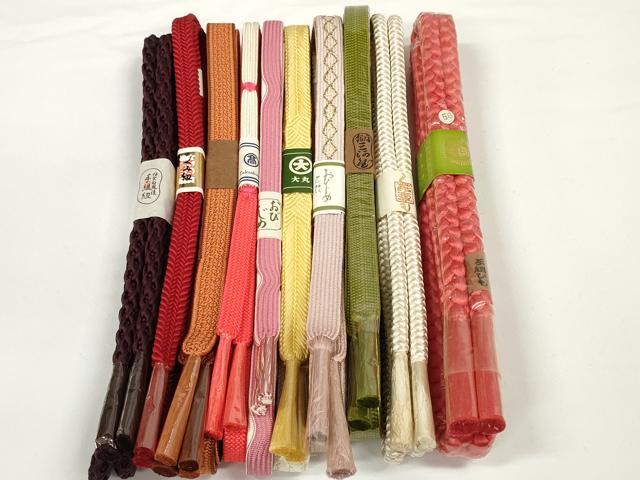 平和屋着物●和装小物　帯締め10本セット　組紐　高麗組　金糸　高島屋扱い　逸品　未使用　DABD7092zzz