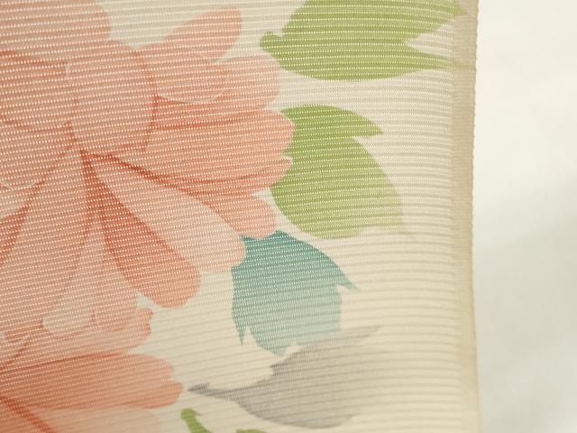 平和屋着物＊夏物　小紋　反物　着尺　駒絽　五泉　手描き　枝花文　逸品　未使用　DABD7224zzz_5