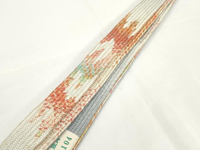 平和屋着物●和装小物　帯締め・帯揚げセット　辻が花　丹後ちりめん　高麗組　金糸　逸品　未使用　DABD7295zzz_7
