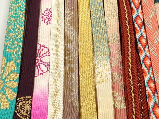 平和屋着物●和装小物　帯締め20本セット　高麗組　笹浪組　唐組　鎌倉組　大和組　角八つ組　金銀糸　逸品　DABD7521zzz 平和屋着物○和装小物 帯締め20本セット 高麗組 笹浪組 唐組 鎌倉組