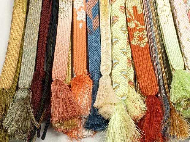 平和屋着物●和装小物　帯締め20本セット　礼装用　高麗組 笹浪組 唐組 鴨川組 大和組 あわじ玉 小田巻 金糸　たこ足房　逸品　DABD7524zzz_5
