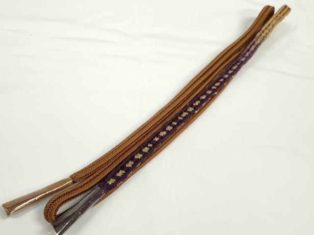 平和屋着物●和装小物　帯締め・帯揚げセット　花丸文　扇散らし　冠組　逸品　未使用　DABD7631zzz_5