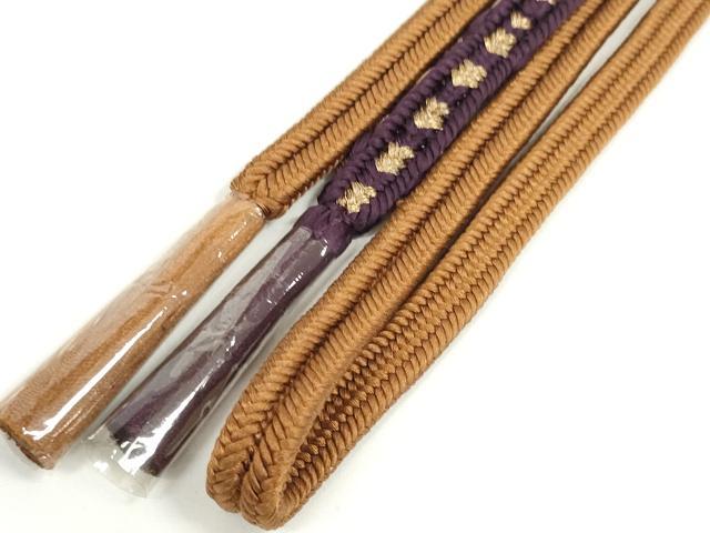 平和屋着物●和装小物　帯締め・帯揚げセット　花丸文　扇散らし　冠組　逸品　未使用　DABD7631zzz_8