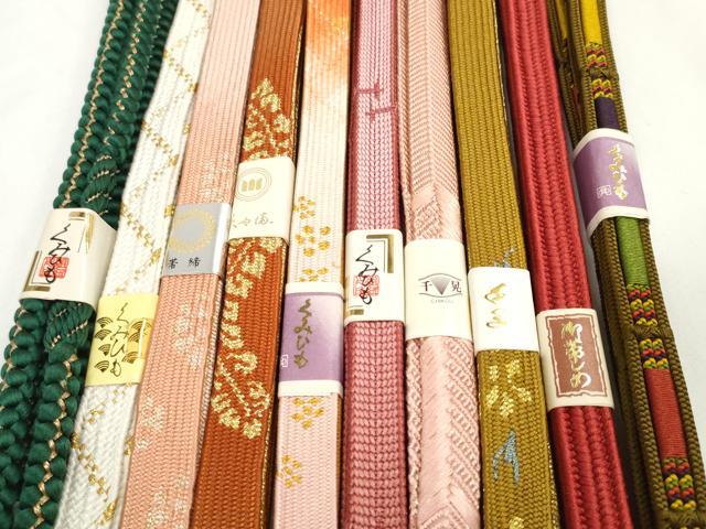 平和屋着物●和装小物　帯締め10本セット　礼装用　組紐　高麗組　笹浪組　金糸　逸品　未使用　DABD8134zzz_1