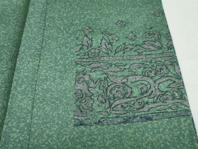 平和屋着物●本場染大島紬　訪問着　横段鳥獣草花文　正絹　逸品　未使用　DABD9071ud_8