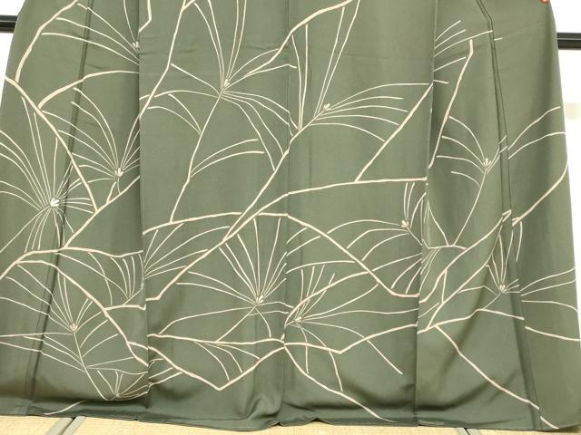 平和屋着物●訪問着　刺繍　枝葉文　正絹　逸品　DABD9091ud_3