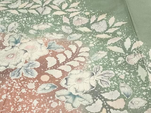 平和屋着物●越後十日町の一流染匠　桐屋・翠山工房　訪問着　絞り　辻が花　暈し染め　正絹　逸品　DABD9099ud_5