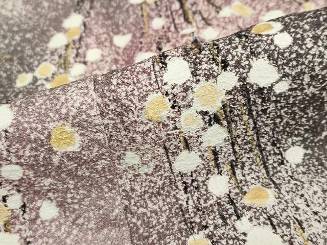 平和屋着物●訪問着　枝垂れ花文　暈し染め　金彩　正絹　逸品　DABD9145ud_7