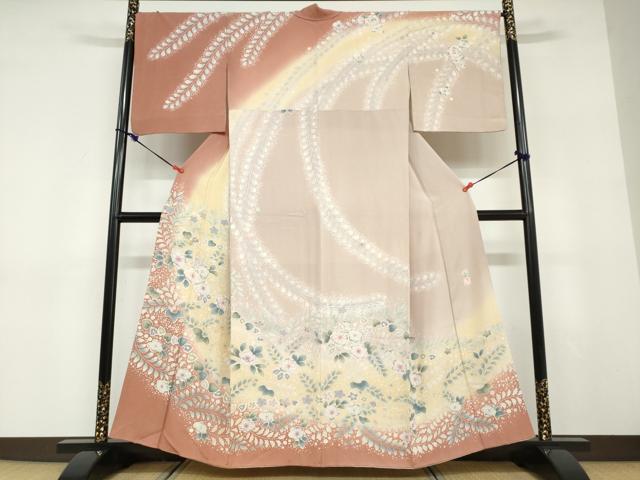 平和屋着物●訪問着　作家物　辻が花　暈し染め　正絹　逸品　DABD9413ud
