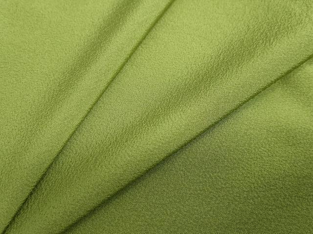 平和屋着物●上質な色無地　青丹色　ロング丈　正絹　逸品　未使用　DABD9595ud