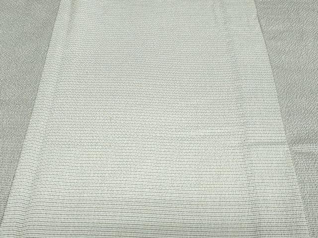 平和屋着物▽本塩沢　訪問着　単衣　片身替わり　横段文　正絹　逸品　DABD9682ud_5