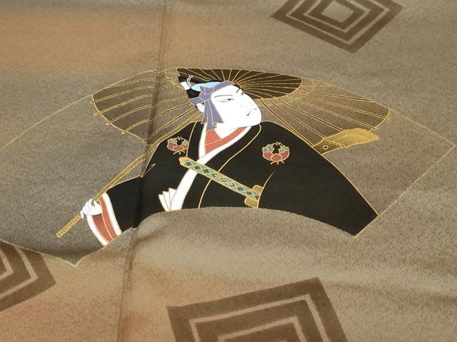 平和屋着物●染色作家　青木龍雲　訪問着　歌舞伎　暈し染め　金彩　正絹　逸品　DABD9753ud_5
