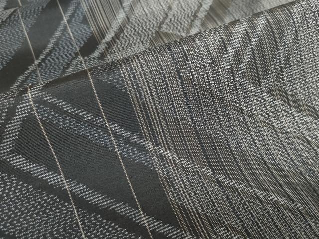 平和屋着物●本場大島紬　抽象文様　証紙付き　ロング丈　正絹　逸品　未使用　DABD9759ud_5