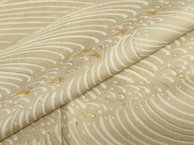 平和屋着物●訪問着　駒刺繍　立波文　暈し染め　金彩　正絹　逸品　DABD9780ud_6