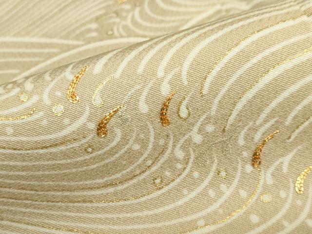 平和屋着物●訪問着　駒刺繍　立波文　暈し染め　金彩　正絹　逸品　DABD9780ud_7