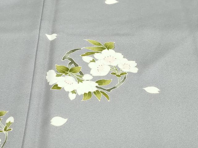 平和屋着物●訪問着　草花丸文　金彩　反端付き　正絹　逸品　DABD9920ud_4