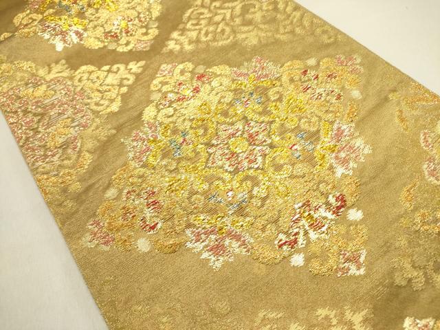 平和屋着物●西陣図案家 徳田義三　しょうざん謹製　六通柄袋帯　燦煌華　金糸　証紙付き　正絹　逸品　未使用　DABE1229op_1