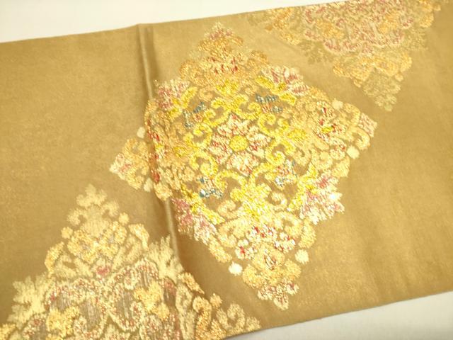平和屋着物●西陣図案家 徳田義三　しょうざん謹製　六通柄袋帯　燦煌華　金糸　証紙付き　正絹　逸品　未使用　DABE1229op_8
