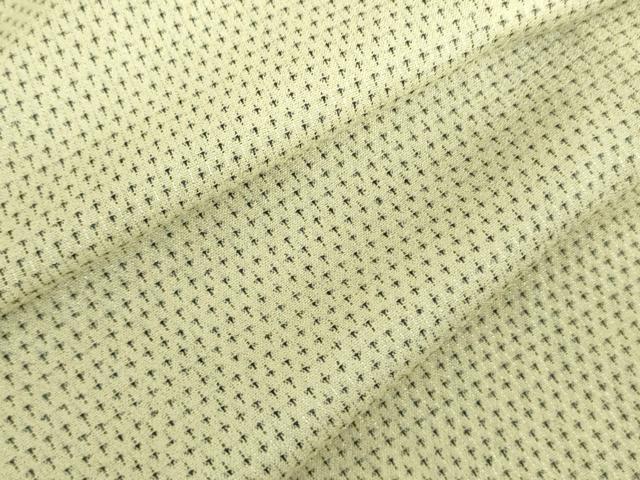 平和屋着物▽本塩沢　単衣　蚊絣　正絹　逸品　DABE1402op